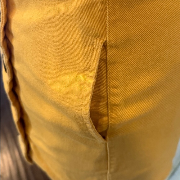 Chloe & Katie Yellow Button-Front Mini Skirt - Picture 5 of 6